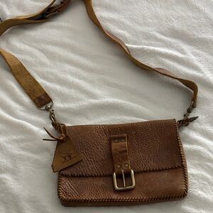 Vintage Brown Leather Belt Bag